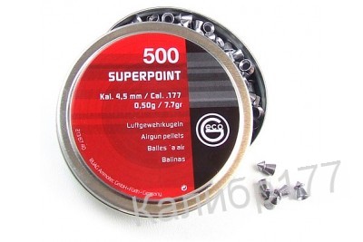 Пули для пневматики RWS Geco Superpoint 4, 5мм 0, 5г (500шт)