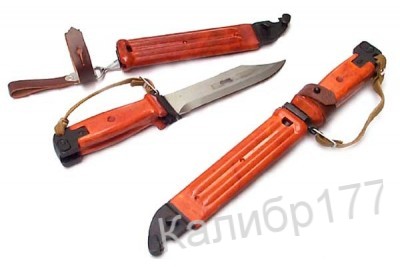 Штык-нож ММГ НС АК 6x4 (коричневый, без уха)