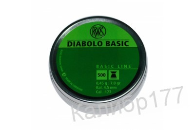 Пули для пневматики RWS Diabolo Basic 4, 5мм 0, 45г 500шт